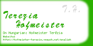 terezia hofmeister business card